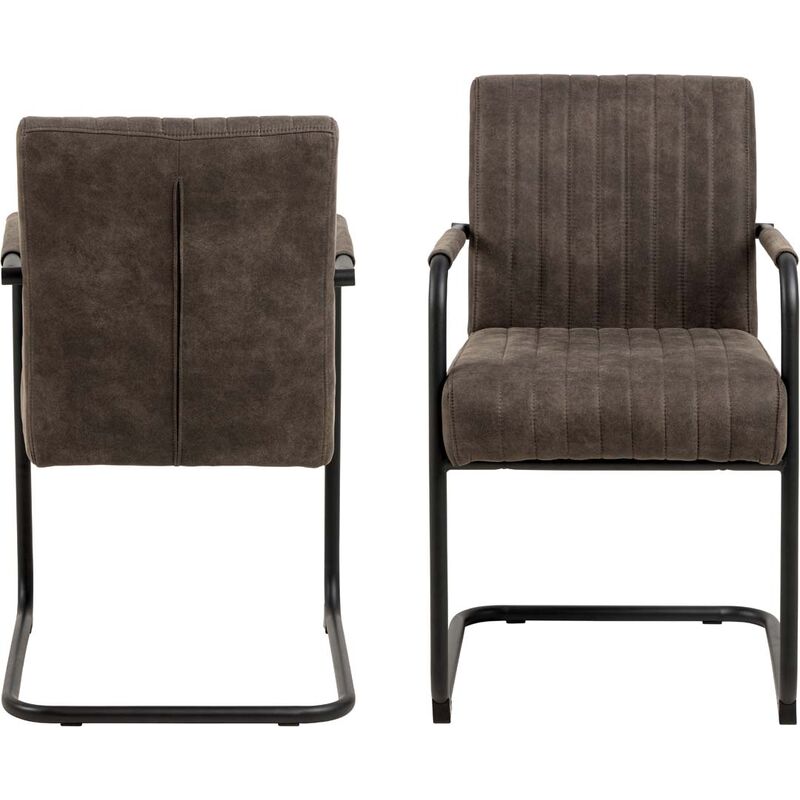 Chaise confortable moderne en tissu avec pieds en métal - Adèle