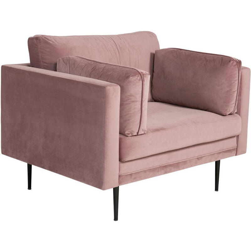 Boom - Fauteuil, rose, chêne glacé