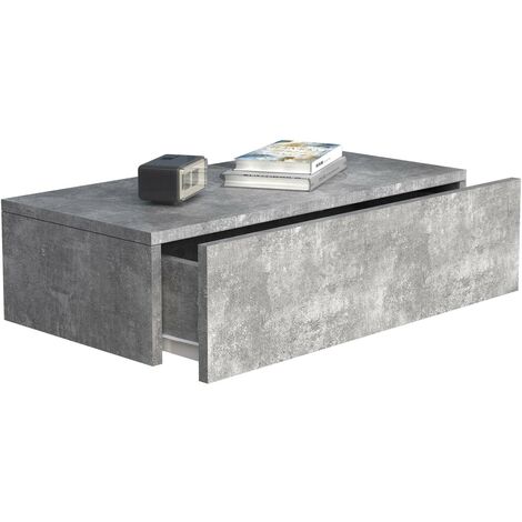 UsalM60 table de nuit accroché au mur 1 tiroir béton  décor.