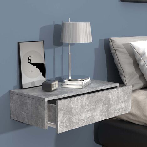 UsalM60 table de nuit accroché au mur 1 tiroir béton  décor.