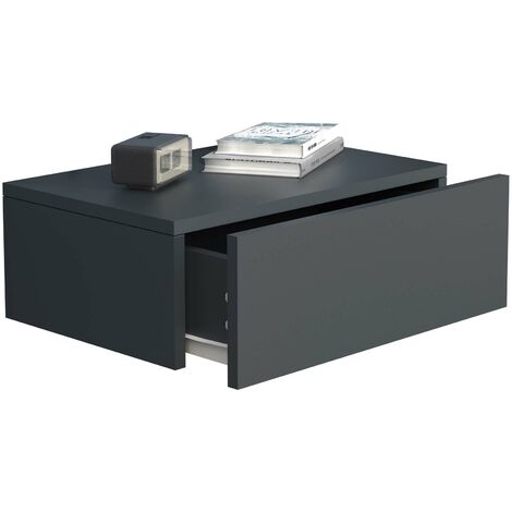 UsalM45 table de nuit accroché au mur 1 tiroir anthracite.