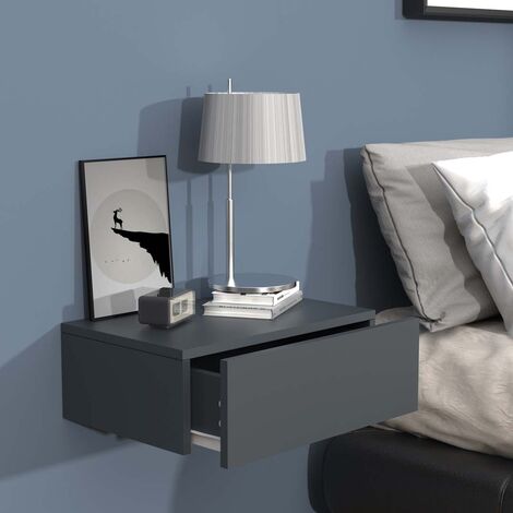 UsalM45 table de nuit accroché au mur 1 tiroir anthracite.