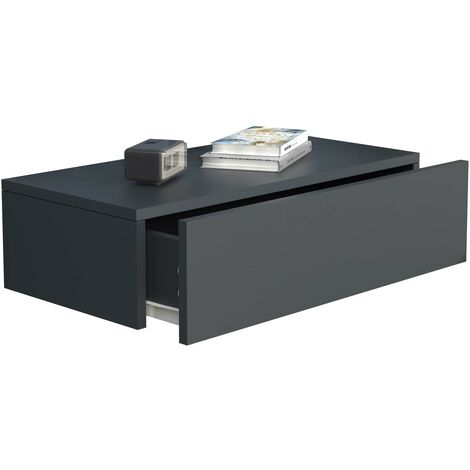 UsalM60 table de nuit accroché au mur 1 tiroir anthracite.