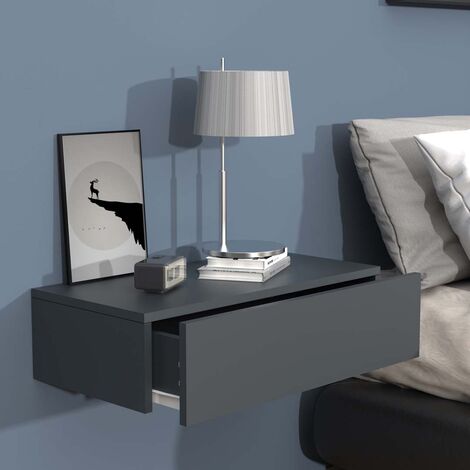 UsalM60 table de nuit accroché au mur 1 tiroir anthracite.