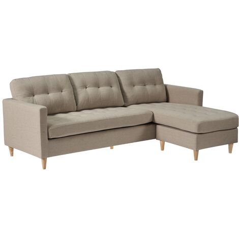 Marino canapé chaise longue 3 personnes tissu sable. (1/5)