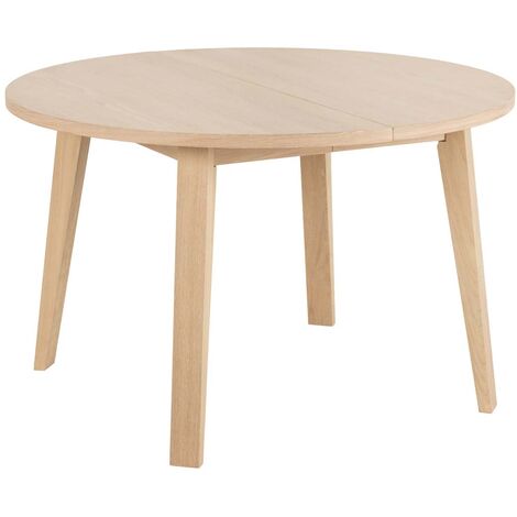 ALine table de salle à manger Ø120cm préparé pour des plaques supplémentaires plaqué chêne. (1/5)