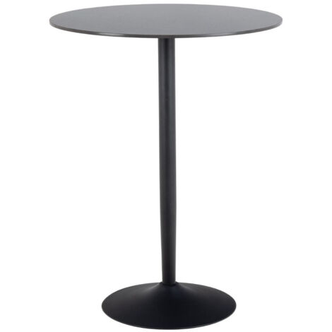 Table de bar ronde en céramique et pied tulipe en métal L80 - MARSA (1/5)