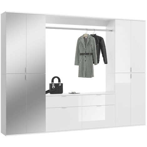ProjektX ensemble d'armoires de rangement 10 portes, 2 tiroirs blanche. (1/5)