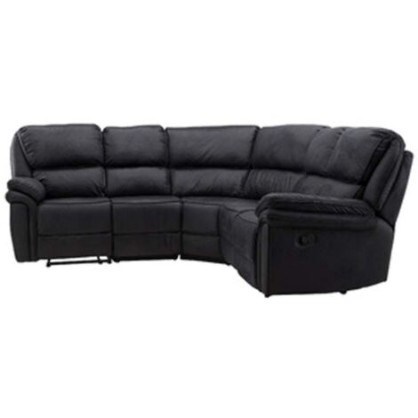 Sarandacanapé d'angle, fauteuil inclinable électrique avec repose-pieds noir. (1/5)