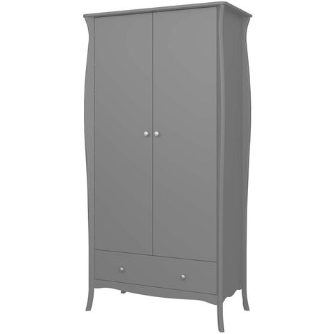 Simon armoire de rangement 1 tiroir 2 portes gris.