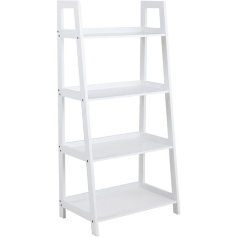 Etagère 5 niveaux 63x40x130 cm décor blanc (1/5)