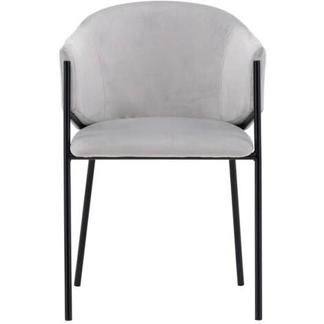 Evelina chaise de salle à manger avec accoudoirs gris (1/4)