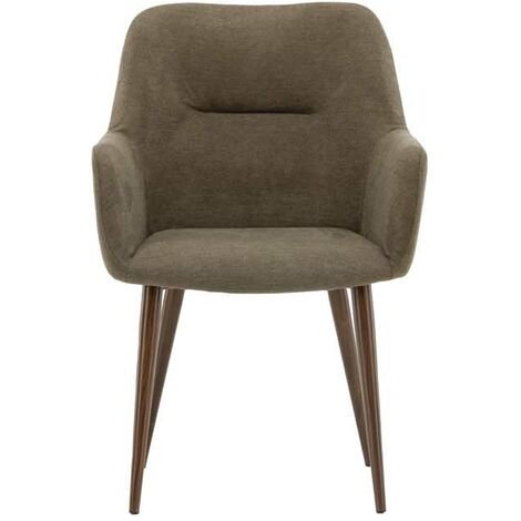 Tomorrow chaise de salle à manger avec accoudoirs marron (1/5)