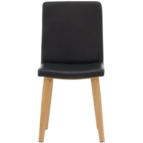 Today chaise de salle à manger Simili cuir PU noir, naturel (1/4)