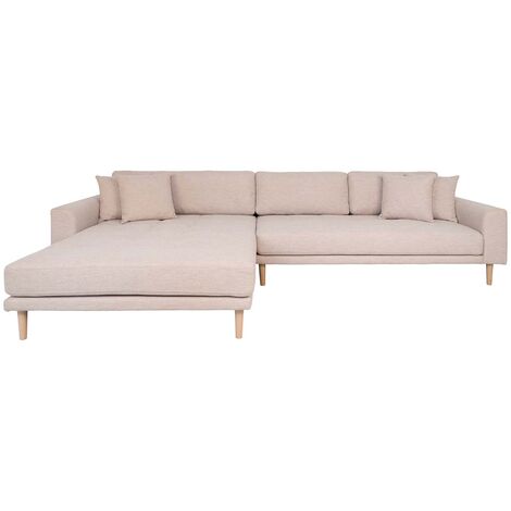 Lido canapé , loungesofa tourné vers la gauche avec 4 coussins sable. (1/5)