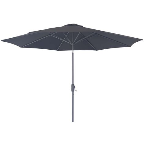 Houston parasol Ø300cm avec fonction d'inclinaison, ascenseur noir. (1/2)
