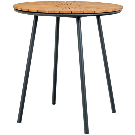 Cleveland table de café Ø70cm extérieur teck,noir. (1/5)