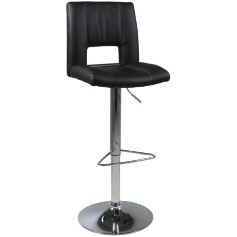 Tabouret Sylvia noir/chrome (1/4)
