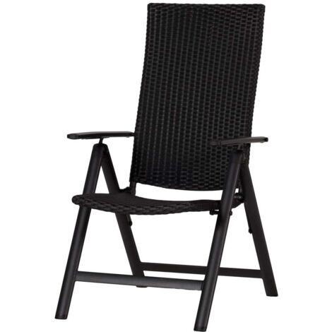 Lise chaise de jardin positions chaise noir. (1/5)