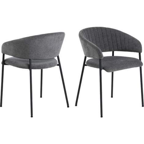 Chaise Ann gris/noir (1/5)
