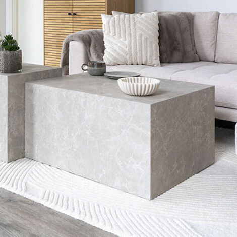 Table basse Prague marbre décor – Table basse fixe en marbre – Design élégant et durable – Dimensions 120x60x45cm – House Nordic (1/6)