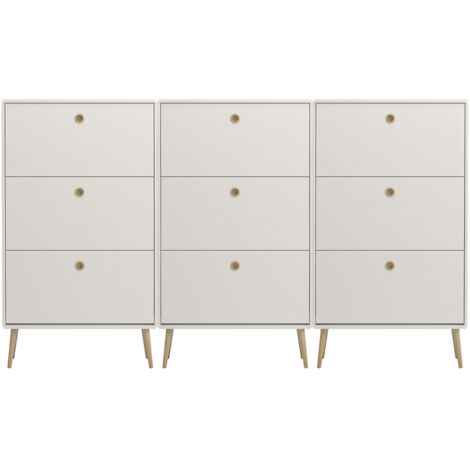 Softline meuble à chaussures 9 claquement de portes blanc. (1/4)