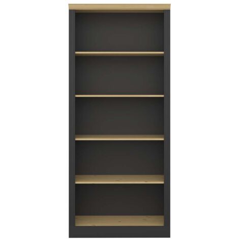 Ebuy24 – Bibliothèque Nola 4 étagères couleur café – Matériaux de haute qualité – Design élégant pour intérieur moderne (1/4)