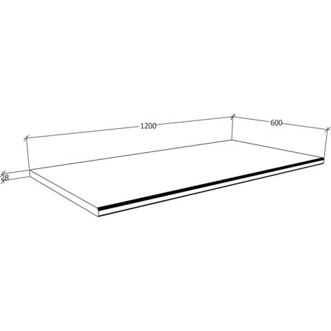 Esilo dessus de table de cuisine 120 cm gris anthracite.