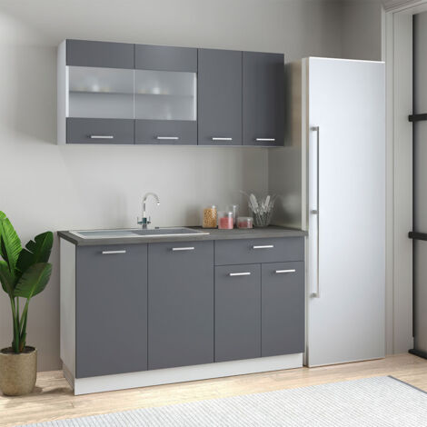 Esilo dessus de table de cuisine 120 cm gris anthracite.