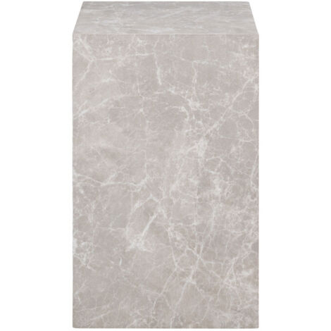Table d'appoint effet marbre beige 30x30x50 cm – MDF avec revêtement papier marbre – Charge max 10 kg – Design moderne pour petits espaces – House Nordic