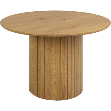 Yale table de salle à manger Ø120cm chêne décor. (1/5)