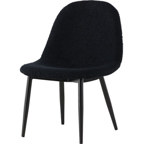 Polar chaise de salle à manger teddy pour enfants noir. (1/5)