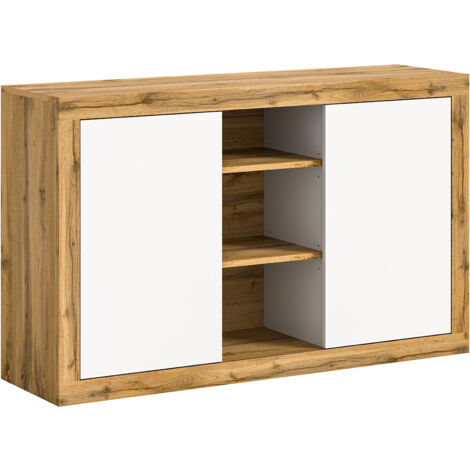 Matrix buffet 2 portes 3 compartiments blanc. (1/5)