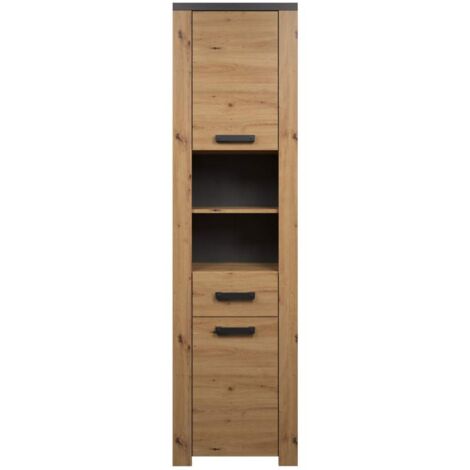 Follow armoire haute pour salle de bain chêne décor. (1/5)