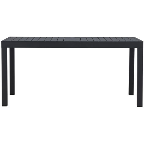 Table à manger de jardin extensible 10 personnes en aluminium - Noir - Capo (1/5)