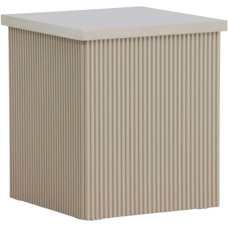 Table basse beige Lenox 40 x 40 x 45 cm (1/4)