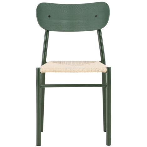 Lot de 2 chaises en bois et métal - Vert - Polly (1/5)