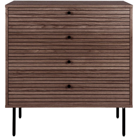 Kyoto commode 4 tiroirs chêne placage. (1/5)