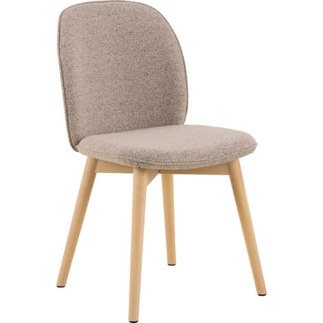 Cindy chaise de salle à manger bouclé beige. (1/5)