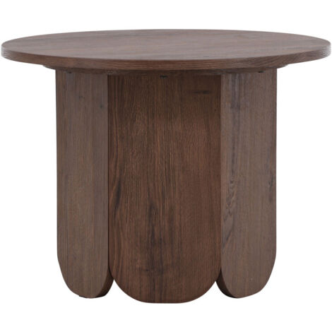 Table basse ronde en bois ø60cm - Bois foncé - Tekla (1/3)