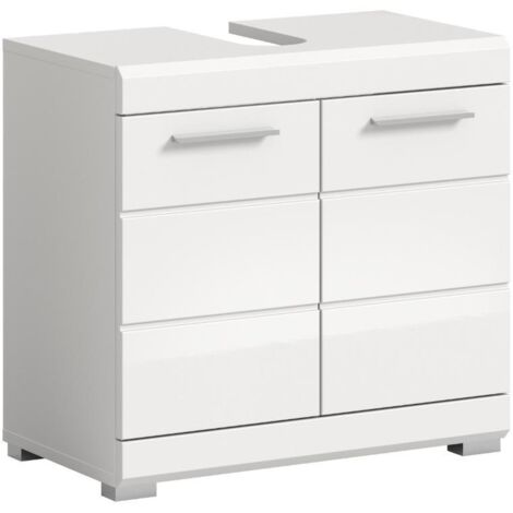 Scout meuble sous lavabo 2 portes, 2 tiroirs blanc brillant, blanc. (1/5)