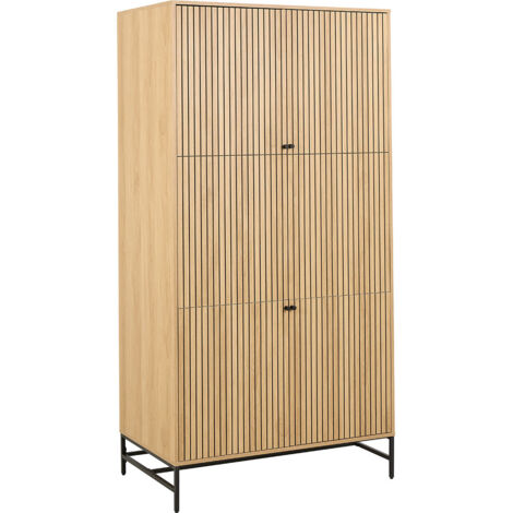 Albany armoire de rangement 4 portes 6 étagères nature. (1/5)