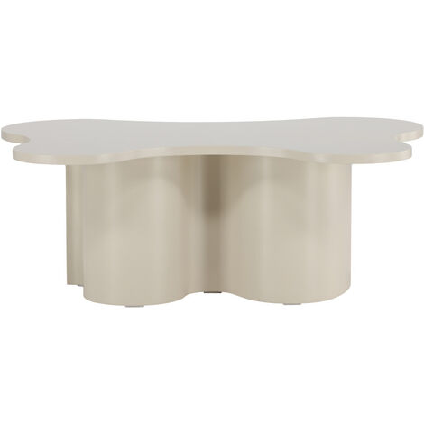 Table basse organique en bois 120x80cm - Beige - Flow (1/4)