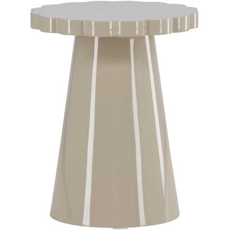 Table d'appoint organique en bois ø45cm - Beige - Krull (1/4)
