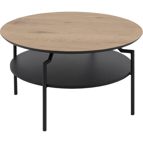 Gold Table basse, Ø80 cm, noir. (1/2)