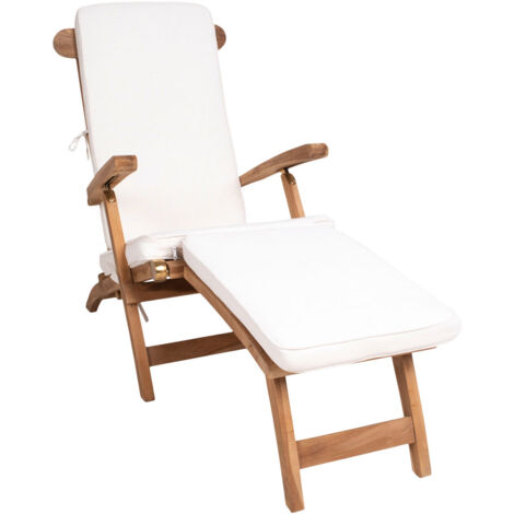 Alkas Coussin de siège pour chaise longue, blanc. (1/5)