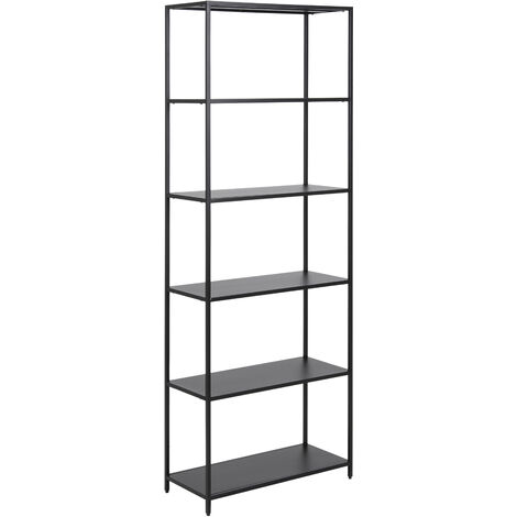 Etagère 5 niveaux 69,5x30x185 cm en métal noir - BAKOS (1/5)