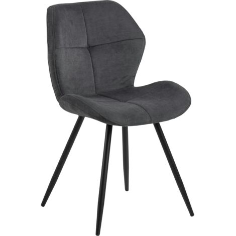 Petri Chaise de salle à manger, gris, noir. (1/5)