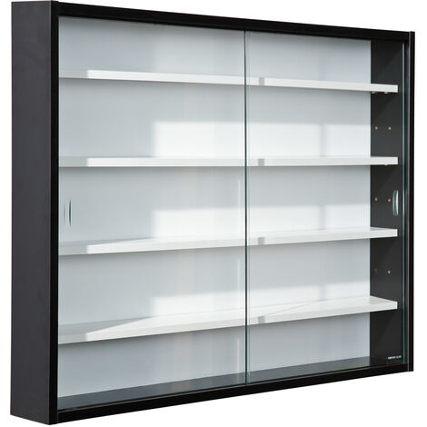 Comit Vitrine murale, 2 portes vitrées, blanc, noir. (1/5)