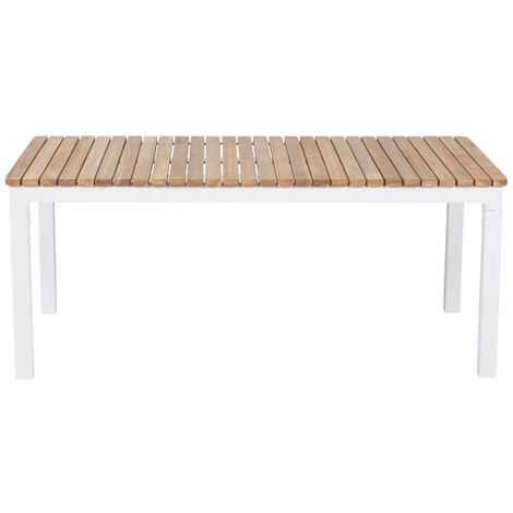 Table Basse Furinno Beginning - Design Minimaliste Blanc - 90x40cm - Idéale Salon